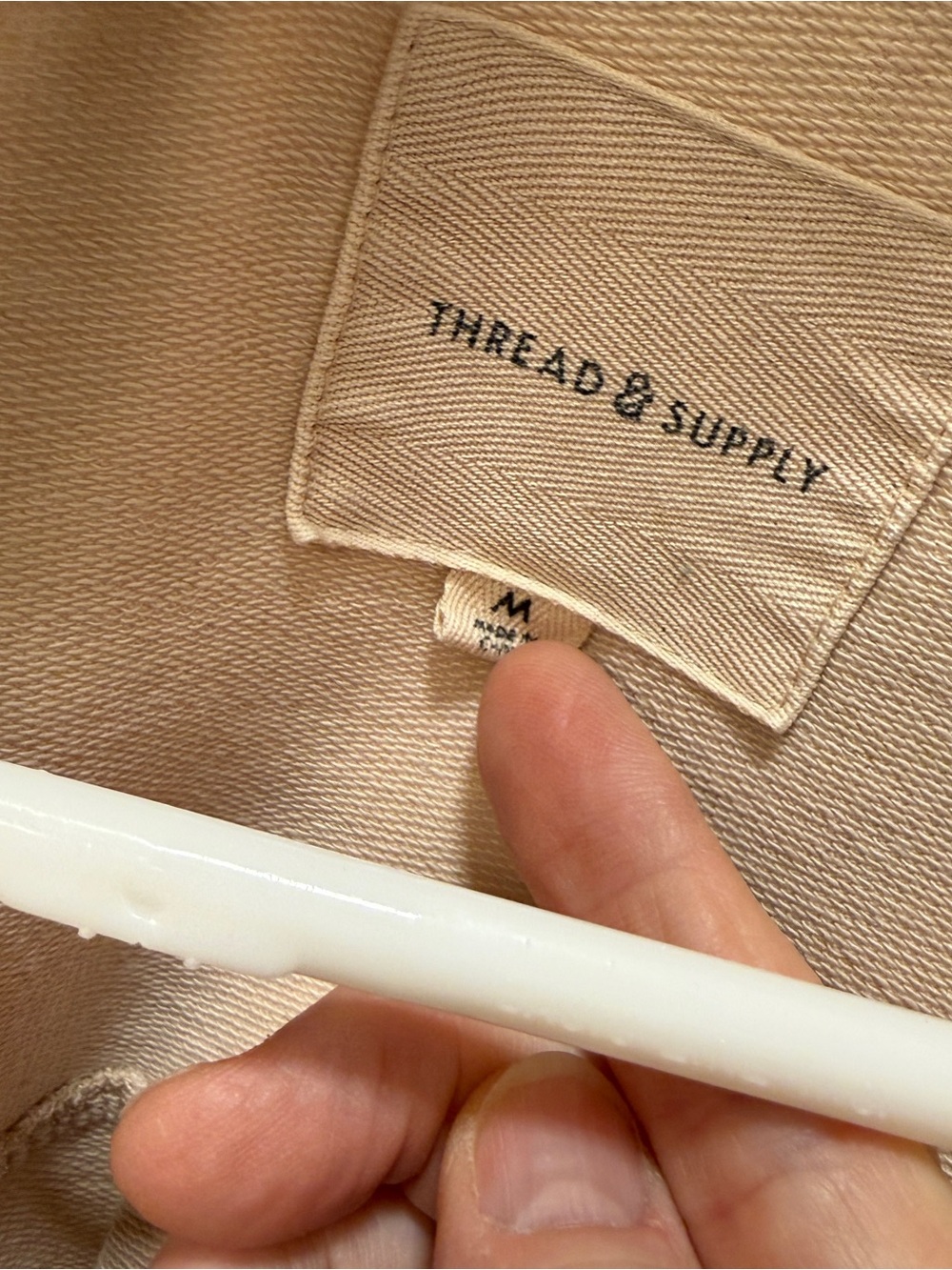 Thread & Supply Light Beige Utility Button Jacket - Picture 3 of 5